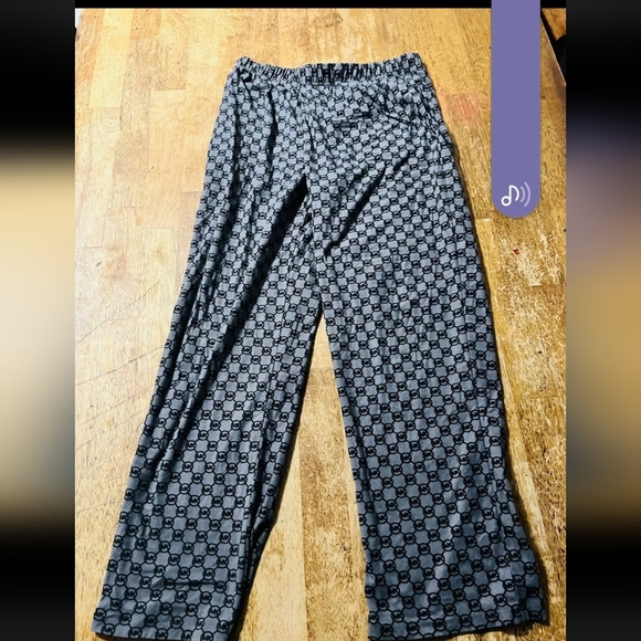 Michael Kors Men's Large Pajama Pants All Over Print Logo Gray Sleeping MK - Picture 4 of 4